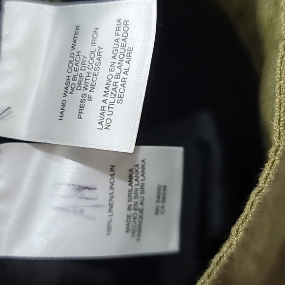 JONES NEW YORK SPORT Green Linen Cropped Cargo Pants Size 12 - Picture 5 of 5